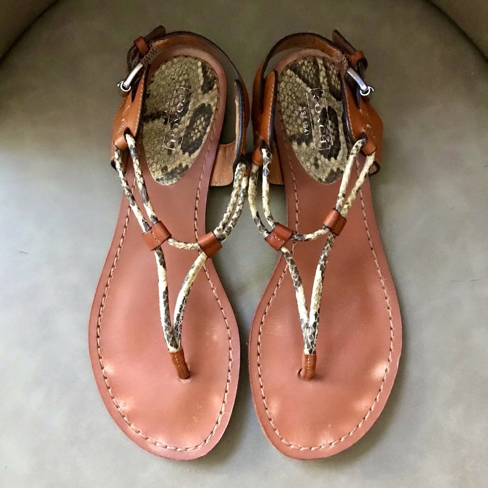 COACH Leather Sandals